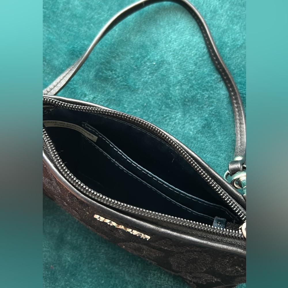 Coach Black Animal Print Wristlet - Picture 3 of 4